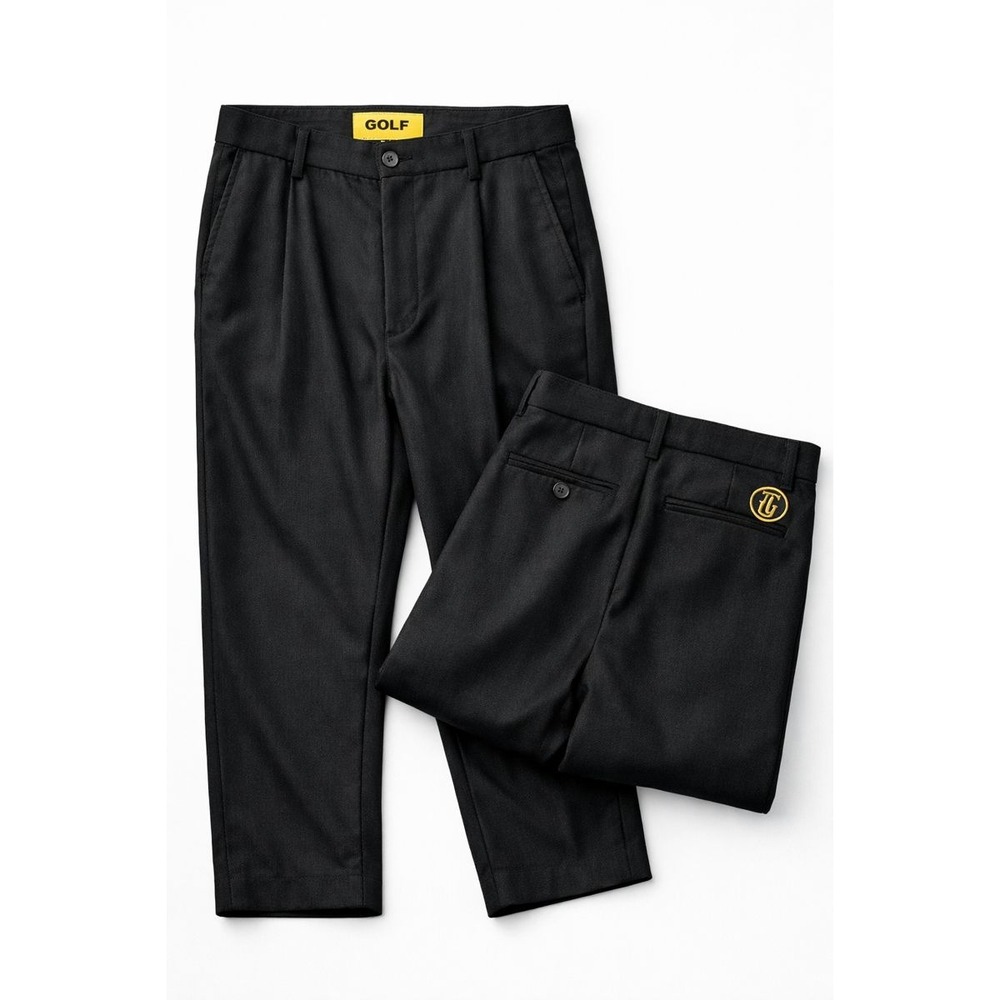 Golf Black Straight Leg Pants | Size 34 | Streetwear Tailored Fit